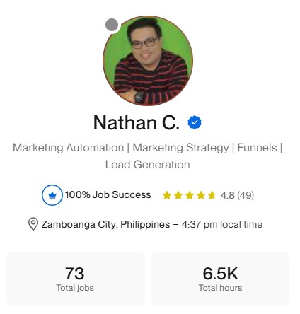 Upwork profile